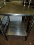 Stainless Steel Preparation Table with Undershelf