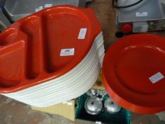 *Thirteen Plastic Food Trays and Fourteen Plastic