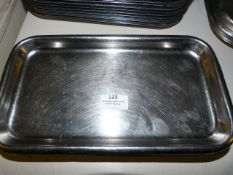 *Nine Stainless Steel Butcher's Trays