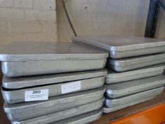 *Eleven Aluminium Food Tins with Lids