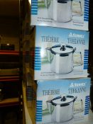 Twelve Sunnex Stainless Steel Teapots