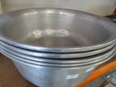 *Five Large Aluminium Mixing Bowls