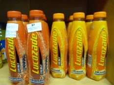 *Nine Original and Thirteen Orange Lucozade Drinks