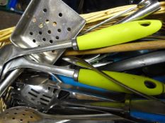 *Basket Containing Assorted Kitchen Tools