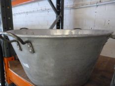 *Large Aluminium Bowl with Four Handles