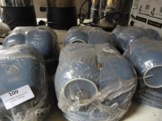 Sixteen Blue Cups & Saucers