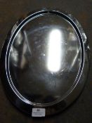 Six Stainless Steel Oval Platters