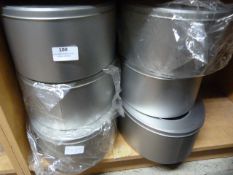 Six Cake Tins with Transparent Lids