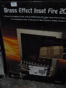 *Brass Effect Inset Electric Fire 2000W