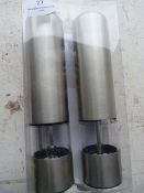 *Pair of Battery Operated Salt & Pepper Pots