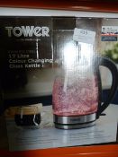 *Tower 1.7L Colour Changing Glass Kettle