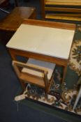 Child's Oak Desk with Lidded Seat