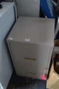 Grey Metal two Drawer Filing Cabinet