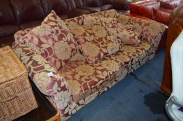 Floral Upholstered Sofa with Loose Cushions