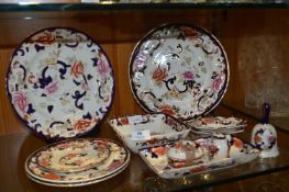 Collection of Masons Mandalay Plates, Dishes, Bell