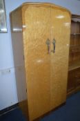 Birdseye Maple & Walnut Two Door Wardrobe