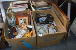 Two Boxes of Musical Ornaments, Jewellery Box etc.