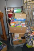 Cage Lot; Toys, Camera Packs, Magazines, Stationer