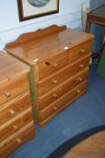 Pine Two over Three Chest of Drawers