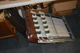 Folding Fire Screen, Two Folding Chairs and a Suit