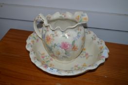 Floral Patterned Jug & Wash Bowl Set