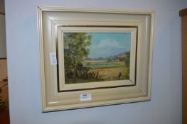 Framed Oil on Board - Country Scene Signed Grimsha