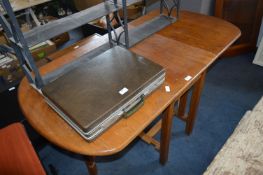 Oak Drop Leaf Gate Legged Dining Table