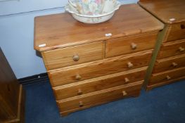 Pine Two over Three Chest of Drawers