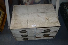 Box Wood Pine Six Drawer Tool Cabinet