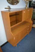 Teak Effect Wall Unit
