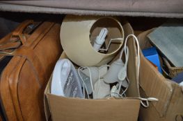 Two Brown Leatherette Suitcases