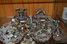 Fifteen Metal Myth & Magic Figures - Dragons and W