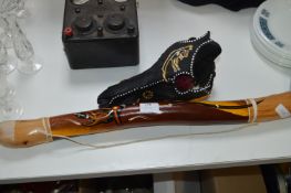 Aboriginal Didgeridoo and Painted Kangaroo Skull
