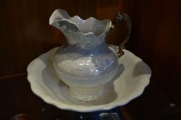 Pearl Ware Jug and Wash Bowl Set