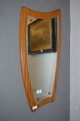 Teak Framed Wall Mirror