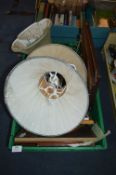 Box Containing Various Prints, Light Shades, Ornam