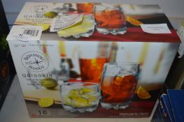 *Bormioli Galassia 16 Piece Drinking Glass Set