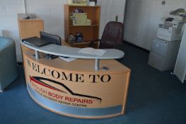 *Light Beech Reception Desk and Executive Swivel C