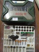 Box of Bosch Drill Bits and a Box of Grinding Cone