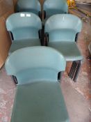 Twenty Five Green Plastic School Chairs