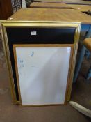 Gilt Framed Blackboard and a Small Whiteboard