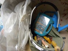 Quantity of Garden Tools; Canvas Bucket, Trowels,