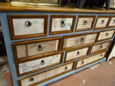 Shabby Chic Dresser Base with Thirteen Drawers