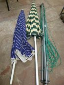 Two Garden Parasols and a Clothes Line