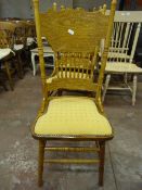 Six Dining Chairs with Upholstered Seats