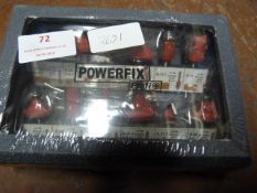 *Powerfix Fifteen Piece Router/Cutter Set