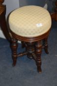 Victorian Walnut Revolving Piano Stool