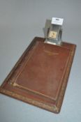 1950's Jaguar Leather Bound Desk Notepad