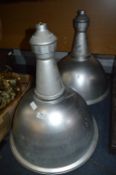 Two Steel Industrial Light Fittings 19