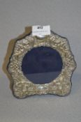Embossed Hallmarked Silver Photo Frame with Cherub Design 17cm Tall